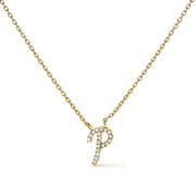 Bids.com 10K White Gold Diamond Accent "A" Initial Script Style Pendant Necklace Necklaces White Smoke Yellow.Gold / 18 / P