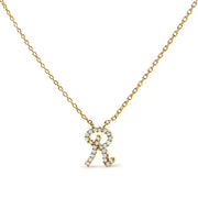Bids.com 10K White Gold Diamond Accent "A" Initial Script Style Pendant Necklace Necklaces White Smoke Yellow.Gold / 18 / R