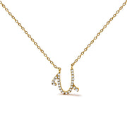 Bids.com 10K White Gold Diamond Accent "A" Initial Script Style Pendant Necklace Necklaces White Smoke Yellow.Gold / 18 / U