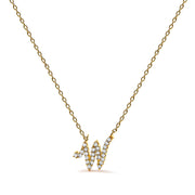 Bids.com 10K White Gold Diamond Accent "A" Initial Script Style Pendant Necklace Necklaces