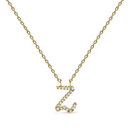 Bids.com 10K White Gold Diamond Accent "A" Initial Script Style Pendant Necklace Necklaces White Smoke Yellow.Gold / 18 / Z