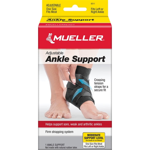 Mueller Mueller® Adjustable Ankle Support – One Size Fits Most Plumbing Fittings & Supports White Smoke