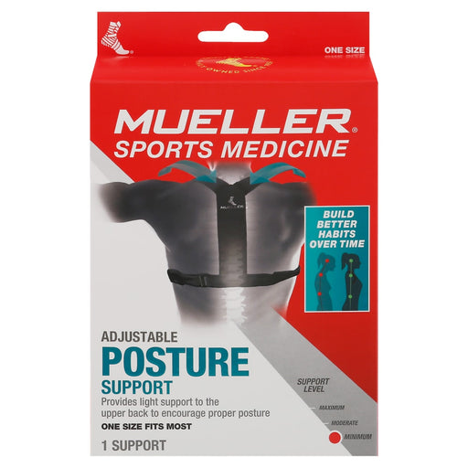 Mueller Adjustable  Posture Spt Sb Health & Beauty Light Gray
