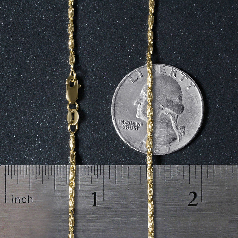 Bids.com Diamond Cut Fancy Links Pendant Chain in 14k Yellow Gold (1.5mm) Necklaces Dark Slate Gray 18 / Yellow Gold,20 / Yellow Gold,22 / Yellow Gold