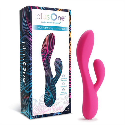 plusOne PlusOne Dual Vibrating Massager 1Ea Massagers White Smoke