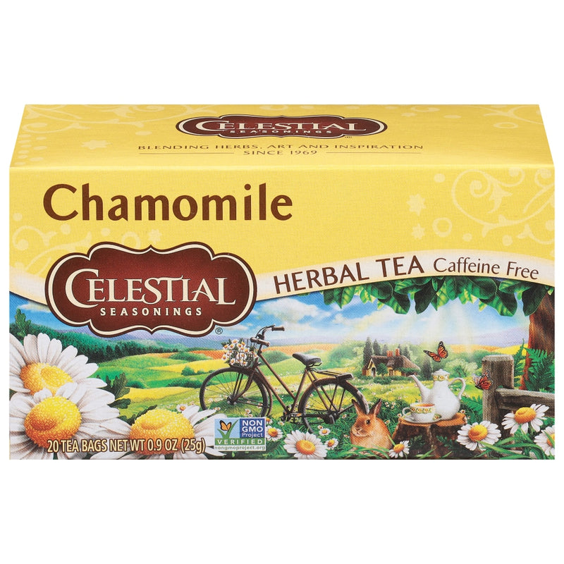 Celestial Seasonings Celestial Seasonings Caffeine Free Chamomile Herbal Tea 20 Bags Tea & Infusions Light Goldenrod
