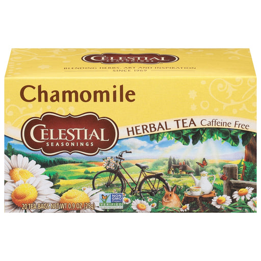 Celestial Seasonings Celestial Seasonings Caffeine Free Chamomile Herbal Tea 20 Bags Tea & Infusions Light Goldenrod