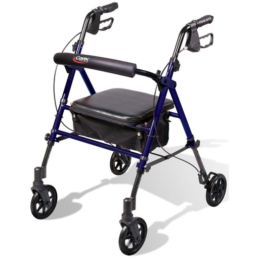 Carex Health Brands Carex Health Brands Rolling Walker, Step N' Rest Walkers White Smoke
