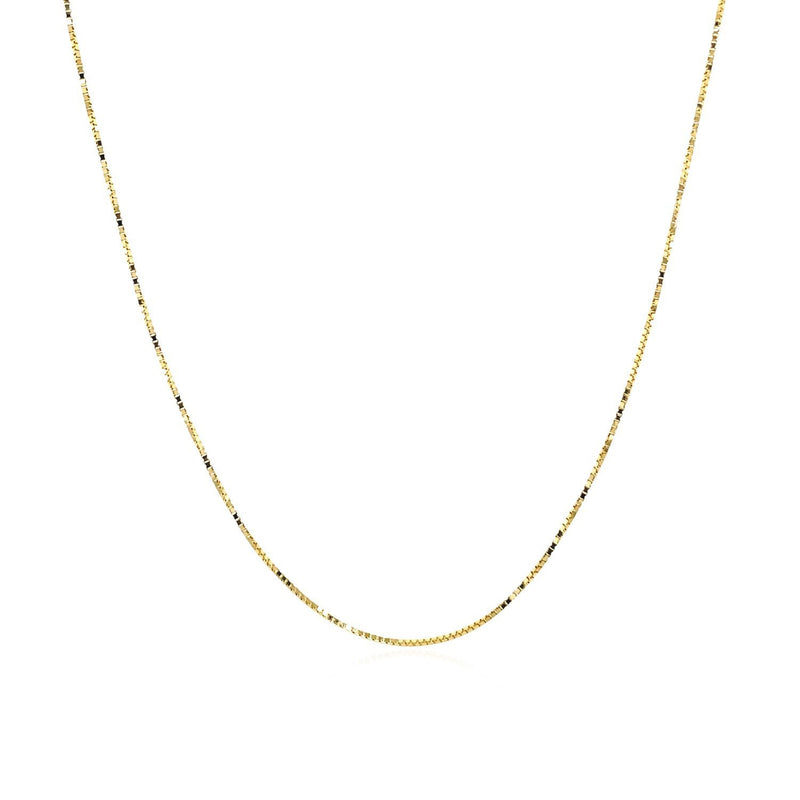 Bids.com 14k Yellow Gold Classic Box Chain 0.6mm Necklaces White Smoke 16 / Yellow Gold,17 / Yellow Gold,18 / Yellow Gold,20 / Yellow Gold,24 / Yellow Gold