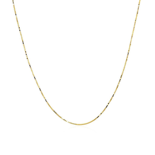 Bids.com 14k Yellow Gold Classic Box Chain 0.6mm Necklaces White Smoke 16 / Yellow Gold,17 / Yellow Gold,18 / Yellow Gold,20 / Yellow Gold,24 / Yellow Gold