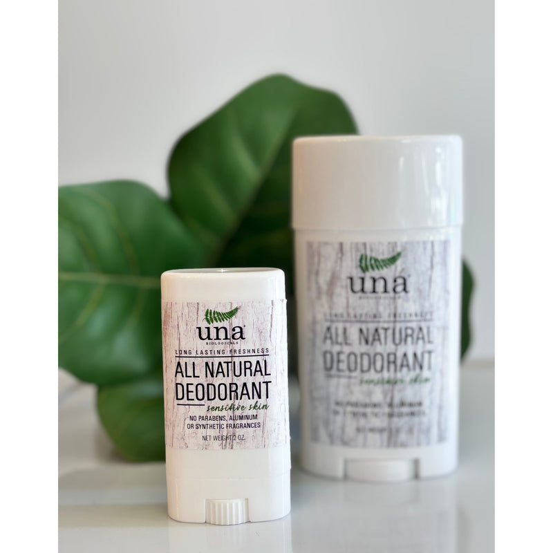 Una Biologicals® Sensitive Skin Deodorant | Natural Deodorant | Una Biologicals Deodorant Gray 2.5 oz,0.5 oz Travel