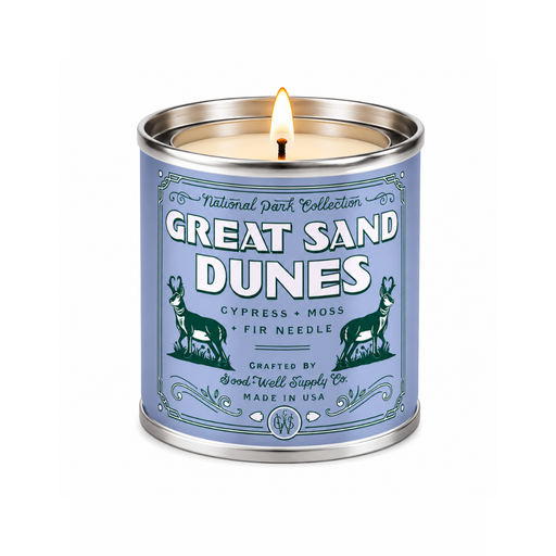 Good & Well Supply Co Great Sand Dunes National Park Candle Candles Dark Gray Half Pint / 8oz / Cotton Wick,Pint / 14oz / Cotton Wick