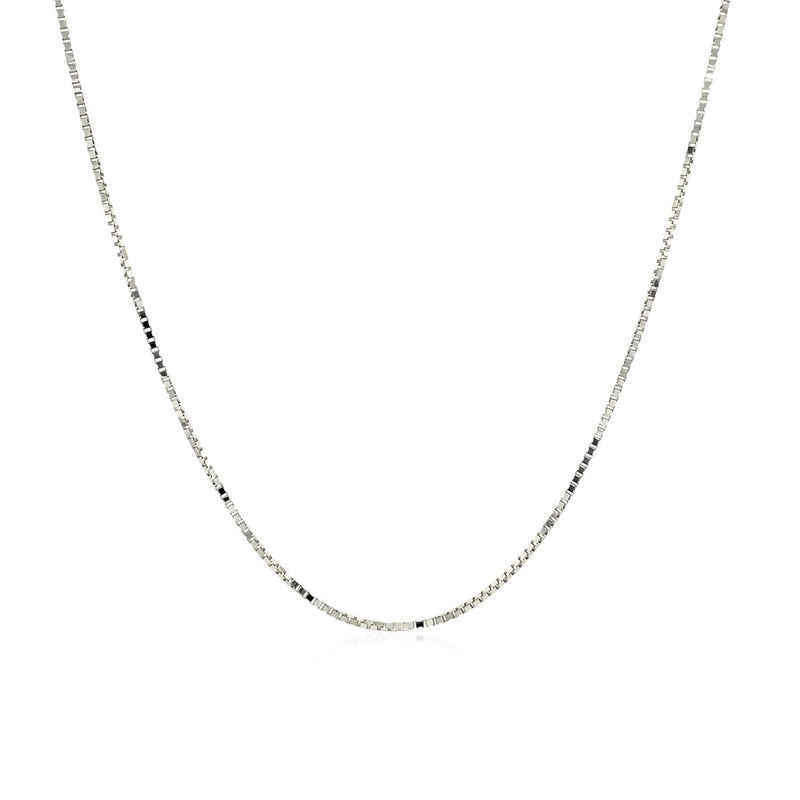 Bids.com 14k White Gold Adjustable Box Chain 0.7mm Necklaces White Smoke 22 / White Gold,One / White Gold