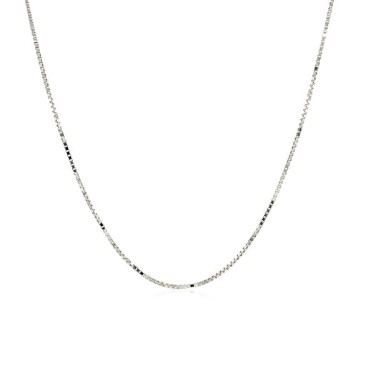 Bids.com 14k White Gold Adjustable Box Chain 0.7mm Necklaces White Smoke 22 / White Gold,One / White Gold
