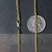 Bids.com 14k Yellow Gold 2.8mm Light Weight Wheat Chain Necklaces Dark Slate Gray 18 / Yellow Gold,20 / Yellow Gold,22 / Yellow Gold,24 / Yellow Gold