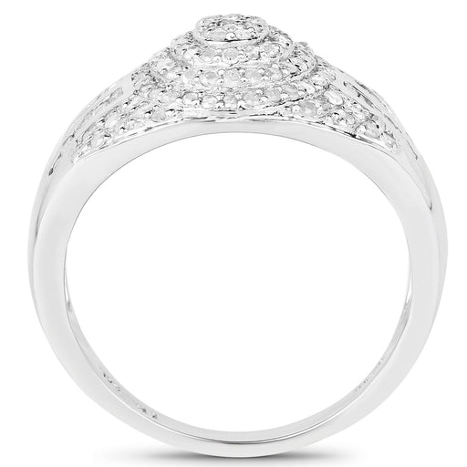 Bids.com 1.15 Carat Genuine White Diamond .925 Sterling Silver Ring Rings White Smoke size 6.00,size 7.00,size 8.00,size 9.00,size 5.00