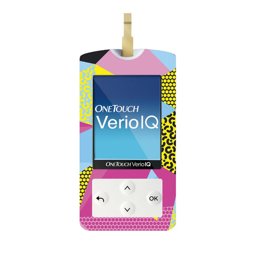 Peelz 90's Neon for OneTouch Verio IQ Glucometer Peelz/Stickers White Smoke