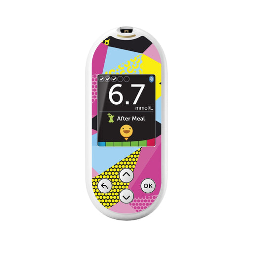 Peelz 90's Neon for OneTouch Verio Reflect Glucometer Peelz/Stickers White Smoke