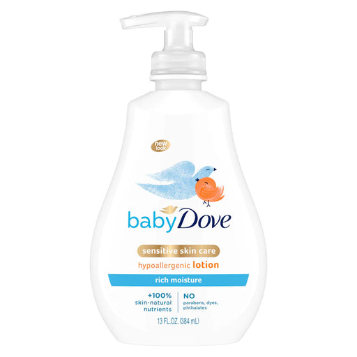 Dove Dove Baby Rich Moisture Sensitive Skin Care Hypoallergenic Lotion 13oz Baby & Toddler White Smoke