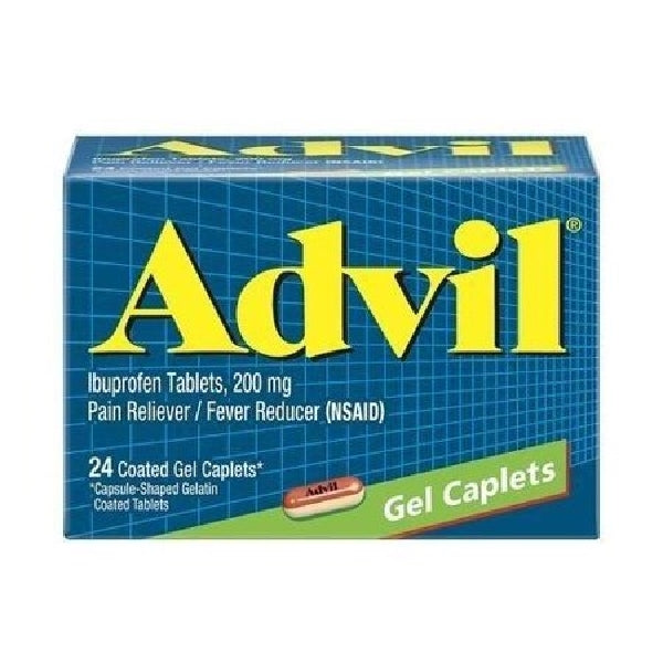Advil Advil Ibuprofen 200 Mg Pain Reliever Gel Caplets 24 Medicine & Drugs Dark Cyan