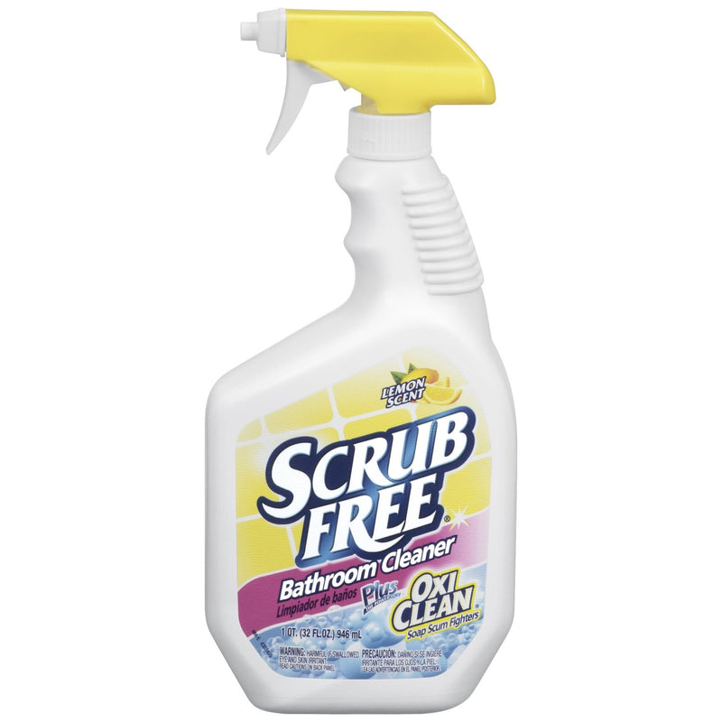 Scrub Free Scrub Free Plus Oxiclean Soap Scum Fighters Lemon Scent Bathroom Cleaner 32OZ Saxophone Care & Cleaning White Smoke