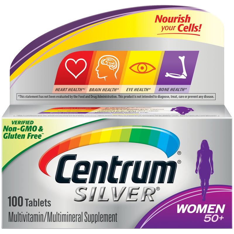 Centrum Centrum Silver Women 50+ Multivitamin Multimineral Supplement Tablets Vitamins & Supplements White Smoke