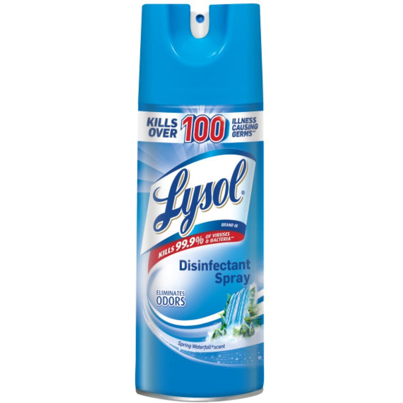 Lysol Lysol Disinfectant Spray, Spring Waterfall Scent, 12.5 Oz Aerosol Household Disinfectants Dodger Blue