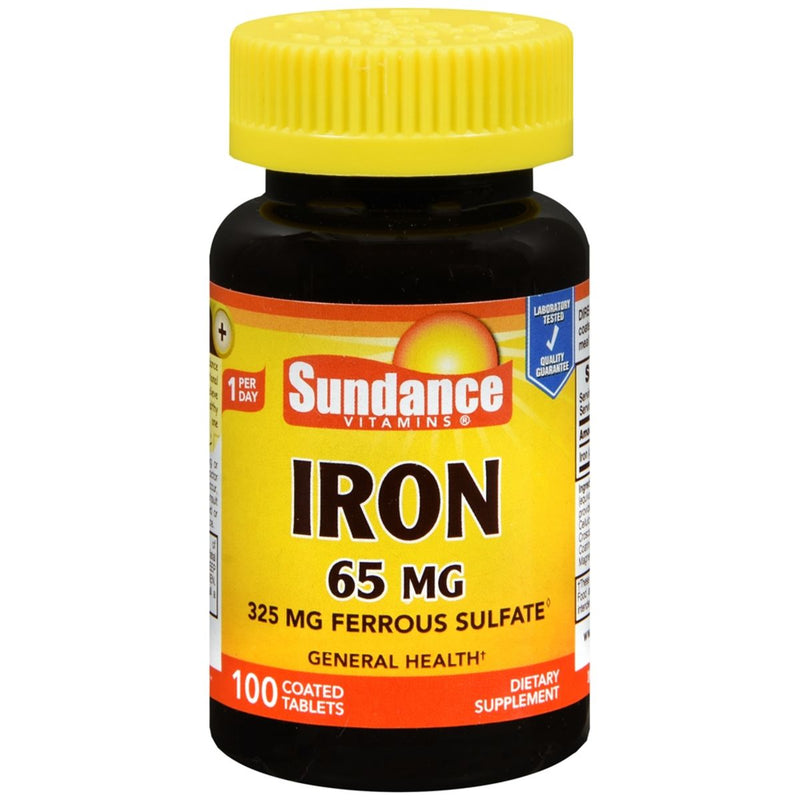 Sundance Sundance Vitamins Iron 65 Mg 100 Coated Tablets Vitamins & Supplements Black