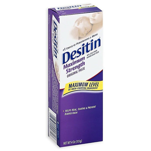 Desitin Desitin Maximum Strength Baby Diaper Rash Cream With 40% Zinc Oxide For Treatment, Relief & Prevention, Hypoallergenic, Phthalate- & Paraben-Free Paste, 4 Oz Diaper Rash Treatments White Smoke