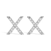 Bids.com 10K White Gold 1/10 Cttw Diamond Initial â€œAâ€ Stud Earring Earrings White Smoke White.Gold / 0.1 / X