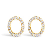 Bids.com 10K White Gold 1/10 Cttw Diamond Initial â€œAâ€ Stud Earring Earrings White Smoke Yellow.Gold / 0.11 / O