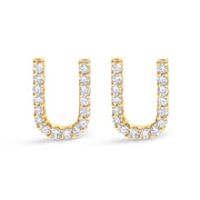 Bids.com 10K White Gold 1/10 Cttw Diamond Initial â€œAâ€ Stud Earring Earrings White Smoke Yellow.Gold / 0.1 / U