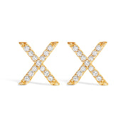 Bids.com 10K White Gold 1/10 Cttw Diamond Initial â€œAâ€ Stud Earring Earrings White Smoke Yellow.Gold / 0.1 / X