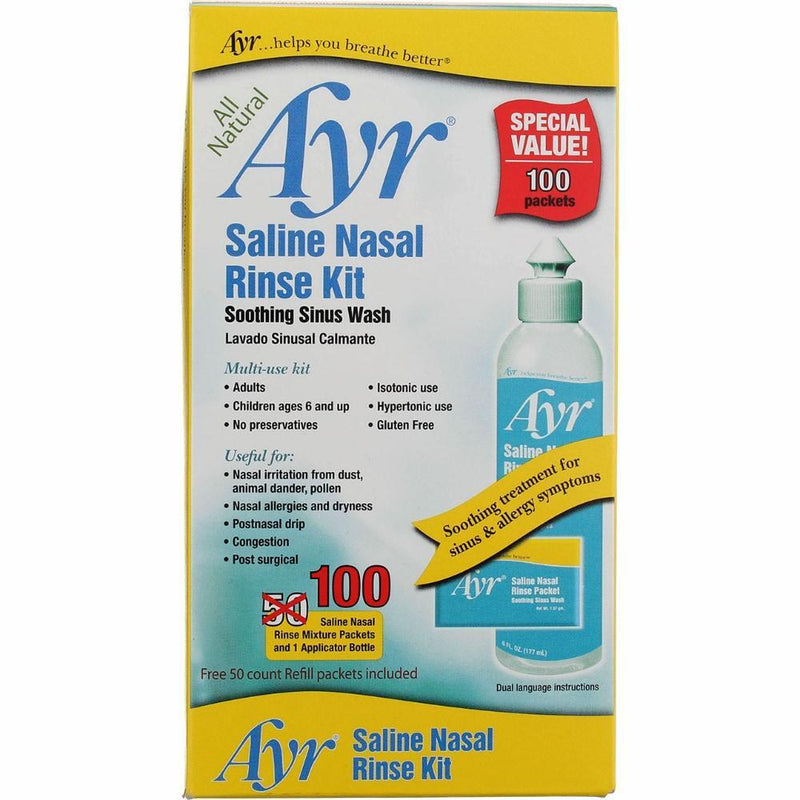 Ayr Ayr Saline Nasal Rinse Kit Health & Beauty Light Gray