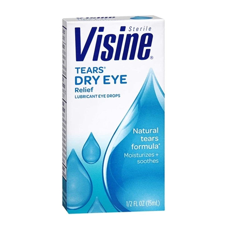 Visine Visine Tears Dry Eye Relief 0.5 Fl Oz Box Health & Beauty White Smoke