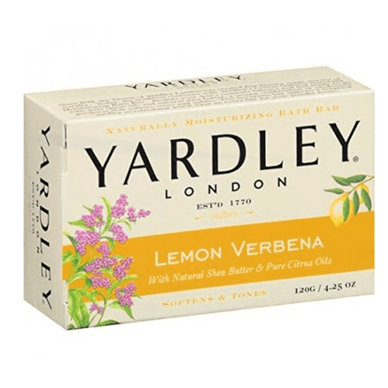Yardley Yardley London Lemon Verbena Bath Bar – Purifying & Refreshing, 4 oz Bar Soap White Smoke