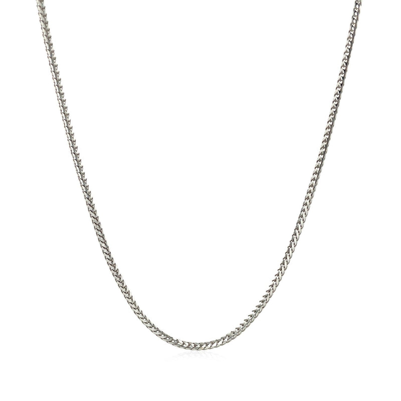 Bids.com 14k White Gold Franco Chain 1.2mm Necklaces White Smoke 16 / White Gold,18 / White Gold,20 / White Gold,24 / White Gold