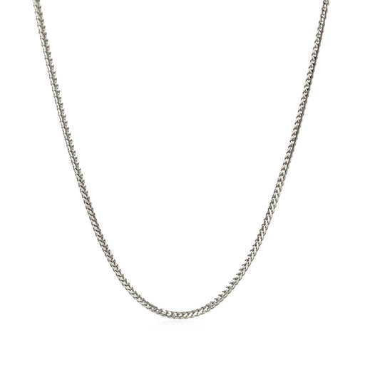 Bids.com 14k White Gold Franco Chain 1.2mm Necklaces White Smoke 16 / White Gold,18 / White Gold,20 / White Gold,24 / White Gold