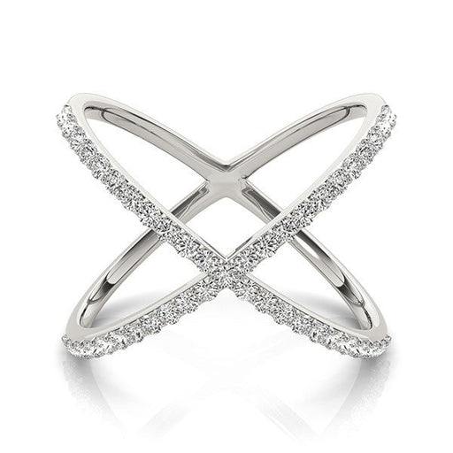 Bids.com 14k White Gold X Style Thin Ring with Diamonds (1/2 cttw) Rings White Smoke 3 / White Gold,3.5 / White Gold,4 / White Gold,4.5 / White Gold,5 / White Gold,5.5 / White Gold,6 / White Gold,6.5 / White Gold,7 / White Gold,7.5 / White Gold,8 / White Gold,8.5 / White Gold,9 / White Gold