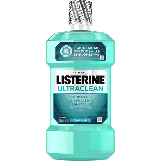 Listerine Listerine Ultraclean Antiseptic Mouthwash Oral Care For Gingivitis Cool Mint 1 L Mouthwash White Smoke