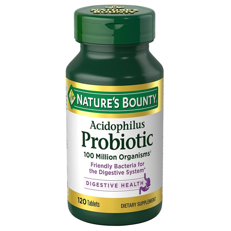 Nature's Bounty Nature's Bounty Acidophilus Probiotic Supplement Tablets Health & Beauty White Smoke
