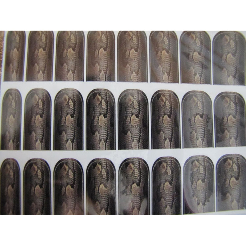 VIP Extensions Skinz Nail Decals, Snake Skin (24 ct) Nail Art Dim Gray