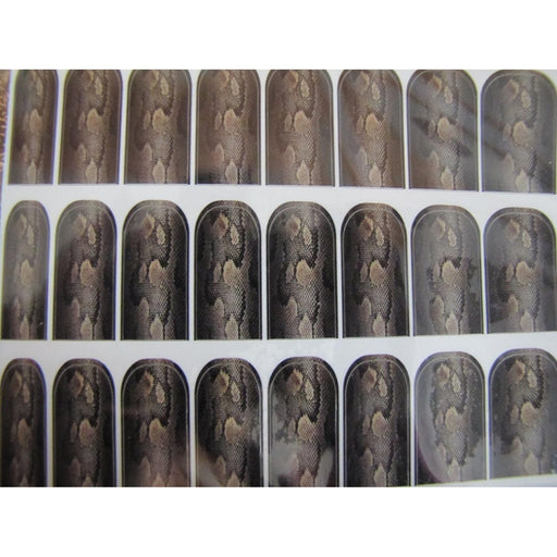 VIP Extensions Skinz Nail Decals, Snake Skin (24 ct) Nail Art Dim Gray