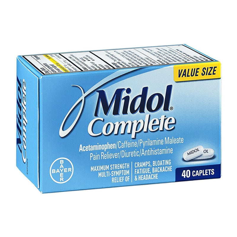 Midol Midol Complete Caplets 40 Ct Health & Beauty White Smoke