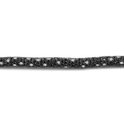 Bids.com 18K White Gold 20.0 Cttw Black and White Pave Set Diamond Eternity Snake Skin Style Tennis Bracelet (Black and G-H Color, SI1-SI2 Clarity) - Size 7" Bracelets Dark Slate Gray White.Gold / 7