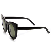 zeroUV Oversize Round Circle Pointed Cat Eye Sunglasses 9180 Sunglasses White Smoke Matte Black,Shiny Black Smoke,Tortoise Amber,Tortoise Smoke,Shiny Black Lavender,White Smoke,Red Smoke,White / Green Gradient