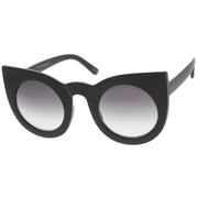 zeroUV Oversize Round Circle Pointed Cat Eye Sunglasses 9180 Sunglasses White Smoke Matte Black,Shiny Black Smoke,Tortoise Amber,Tortoise Smoke,Shiny Black Lavender,White Smoke,Red Smoke,White / Green Gradient