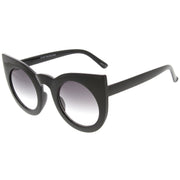 zeroUV Oversize Round Circle Pointed Cat Eye Sunglasses 9180 Sunglasses White Smoke Matte Black,Shiny Black Smoke,Tortoise Amber,Tortoise Smoke,Shiny Black Lavender,White Smoke,Red Smoke,White / Green Gradient