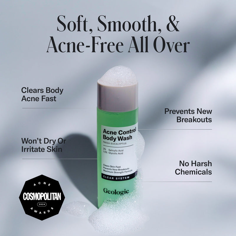 Geologie Acne Control Body Wash Gray 1-Pack,2-Pack,3-Pack