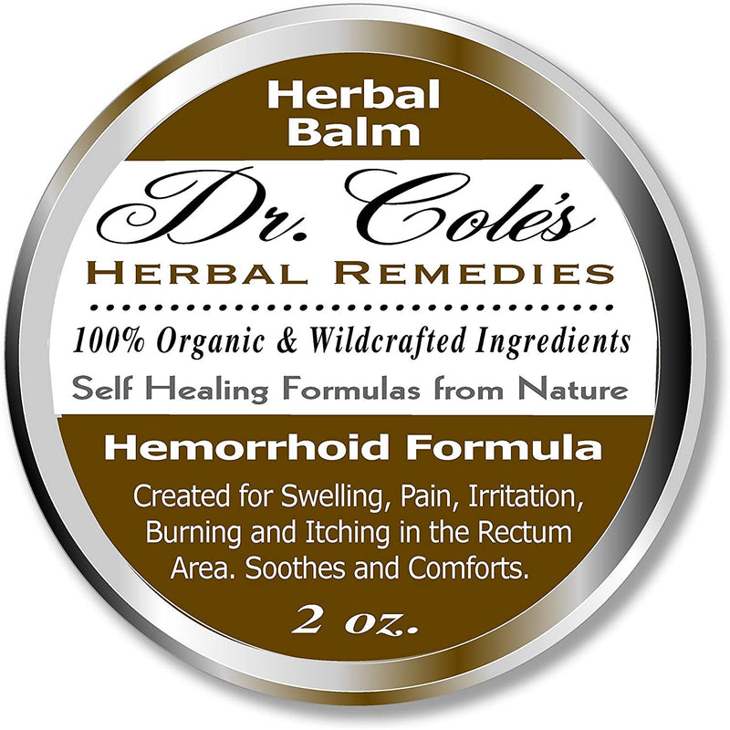 COLEHERBALS LLC 01 - Dr. Cole's Organic Hemorrhoid Balm Herbal Light Gray